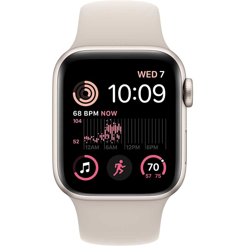 APPLE Watch SE (2nd Gen) V2, GPS, 40mm Starlight Sport Aluminium Case, Starlight Sport Band - S/M