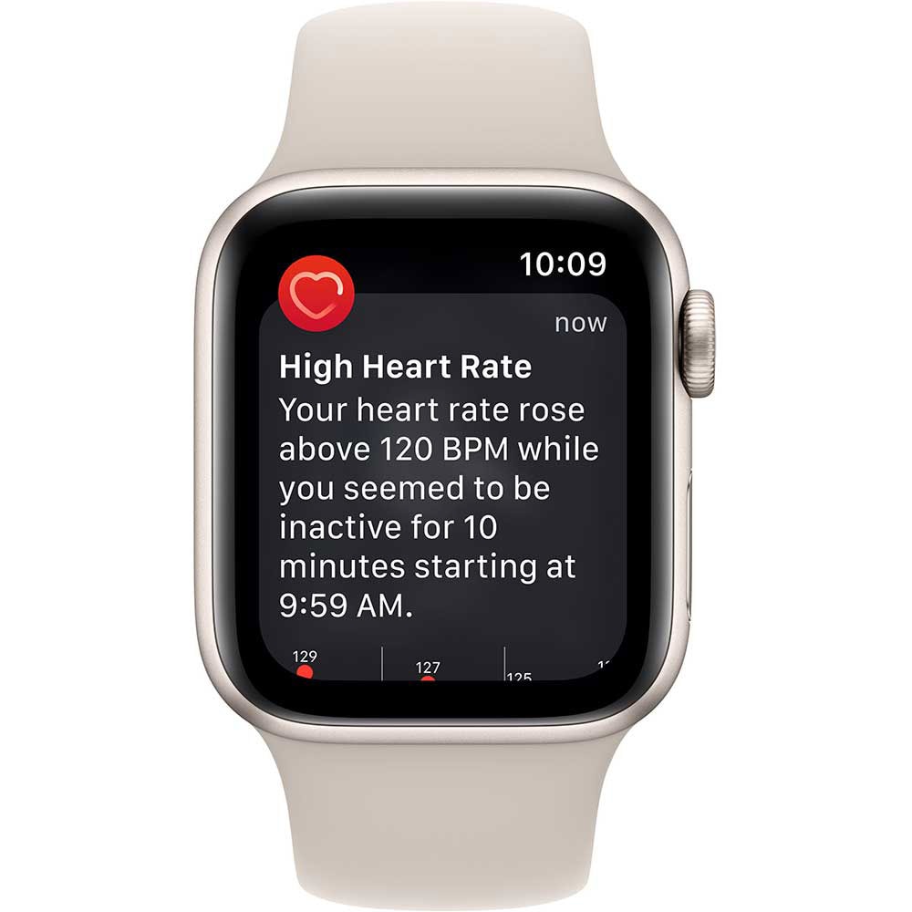 APPLE Watch SE (2nd Gen) V2, GPS, 40mm Starlight Sport Aluminium Case, Starlight Sport Band - S/M