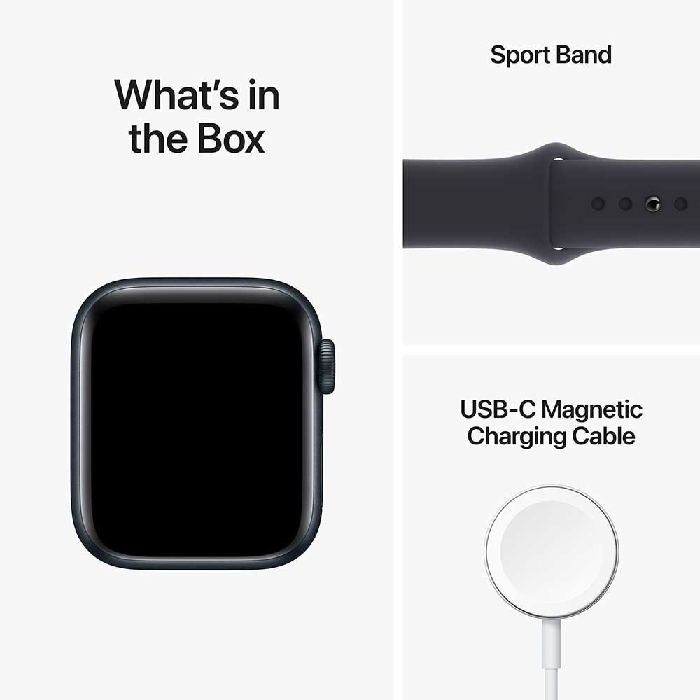 APPLE Watch SE (2nd Gen) V2, GPS + Cellular, 44mm, Midnight Aluminium Case, Midnight Sport Band - S/M