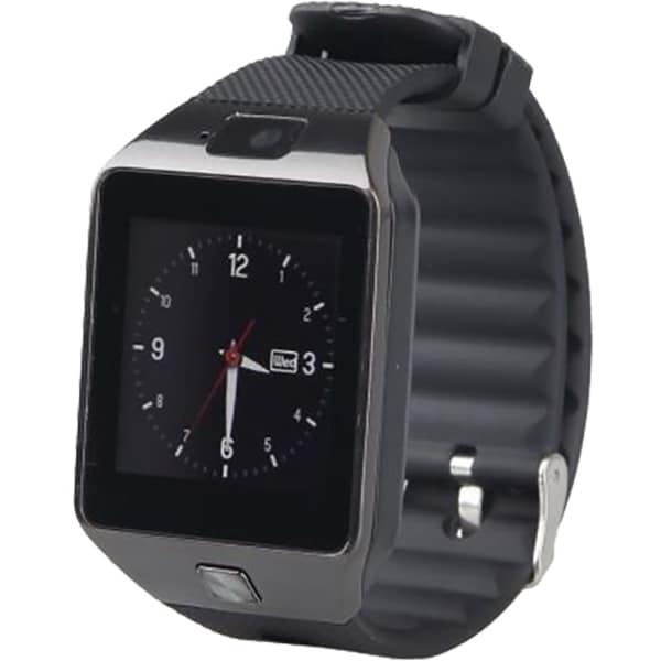 Smartwatch STAR Rush Gri Si Curea Silicon Neagra, SIM