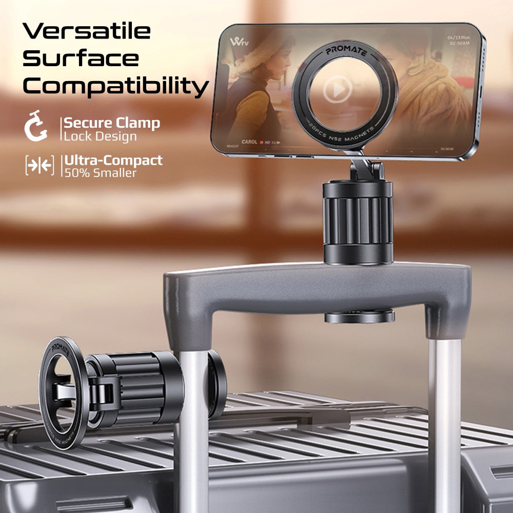 Suport auto pentru telefon PROMATE Snagmount, negru