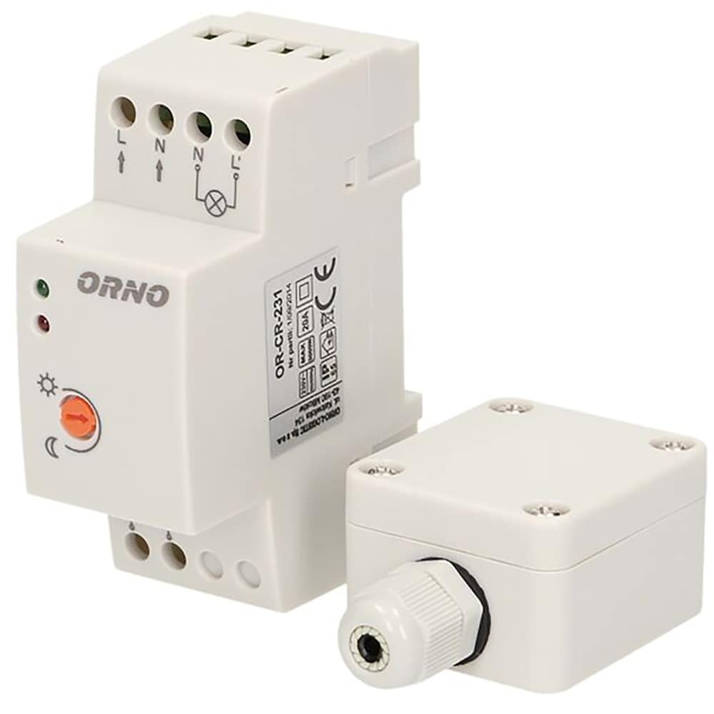 Senzor crepuscular ORNO OR-CR-231, sonda externa, alb