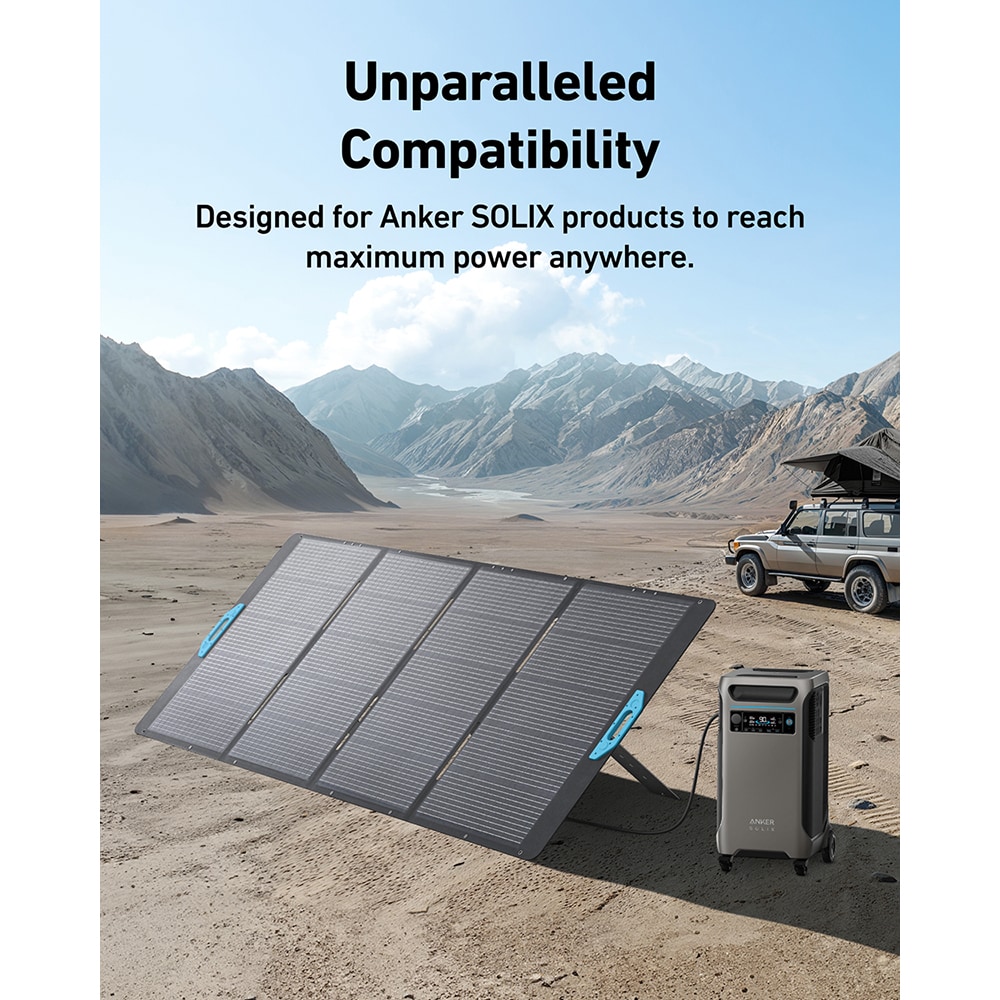Panou solar fotovoltaic ANKER Solix PS400, monocristalin, 400 W, IP67, portabil