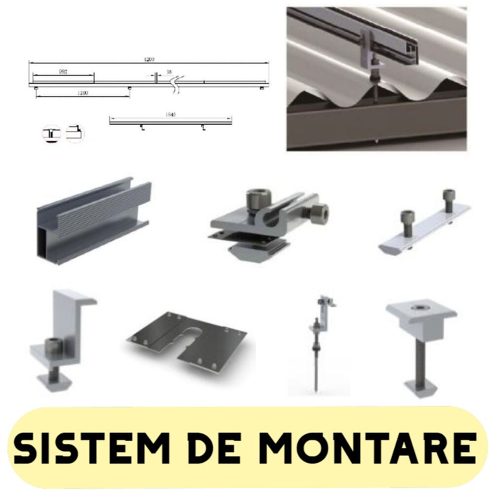 Sistem solar fotovoltaic ALFAENRG 5kW on-grid, monofazic, acoperis tabla/tigla, cu montaj si dosar prosumator inclus, uz rezidential