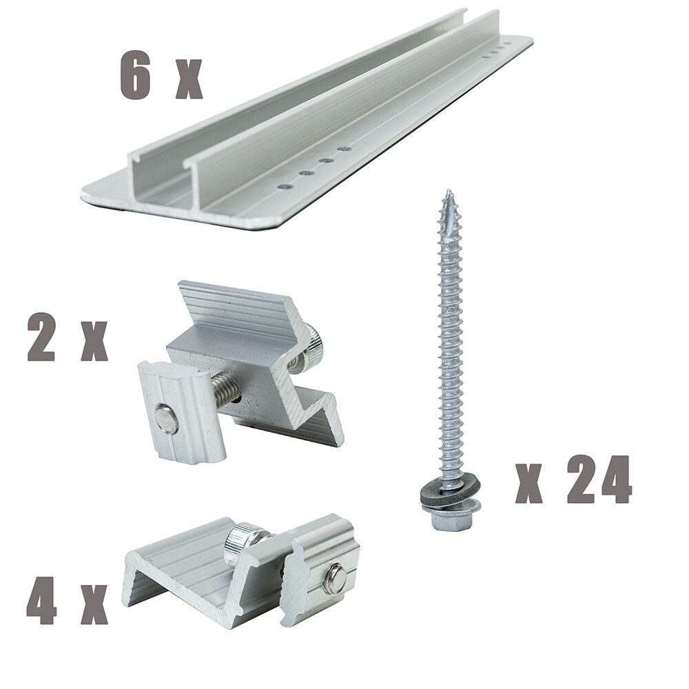 Kit montaj panouri fotovoltaice PNI Green House S02, 2 panouri, acoperis din tabla, uz rezidential