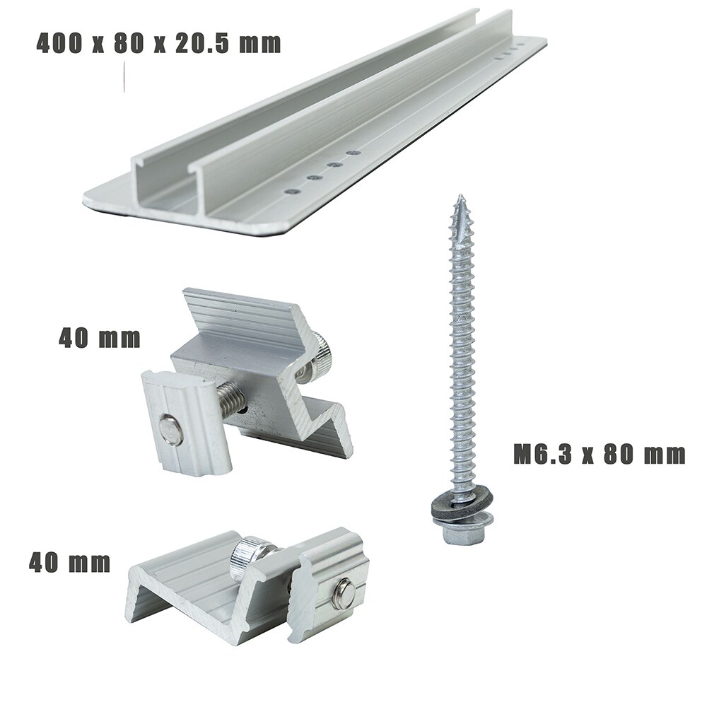 Kit montaj panouri fotovoltaice PNI Green House S02, 2 panouri, acoperis din tabla, uz rezidential