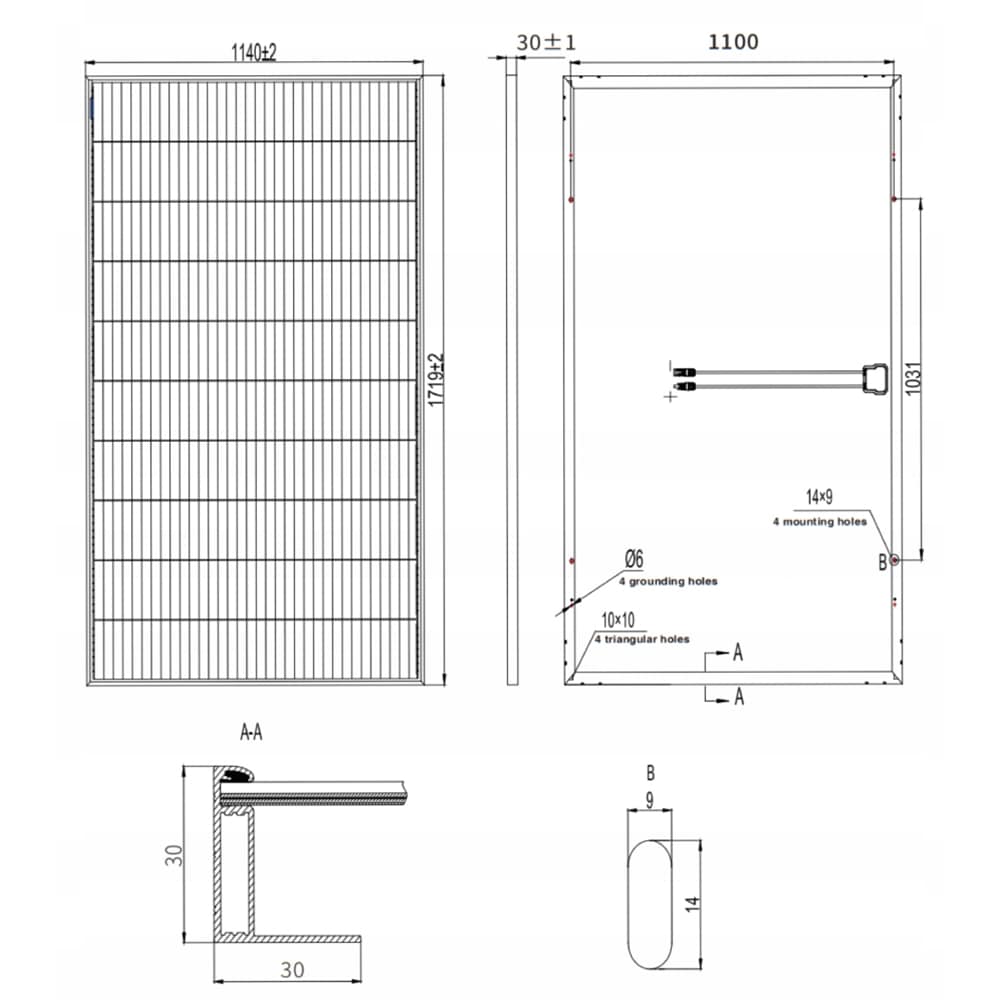 Panou solar fotovoltaic TONGWEI SOLAR, monocristalin, 410 W, IP68, uz rezidential