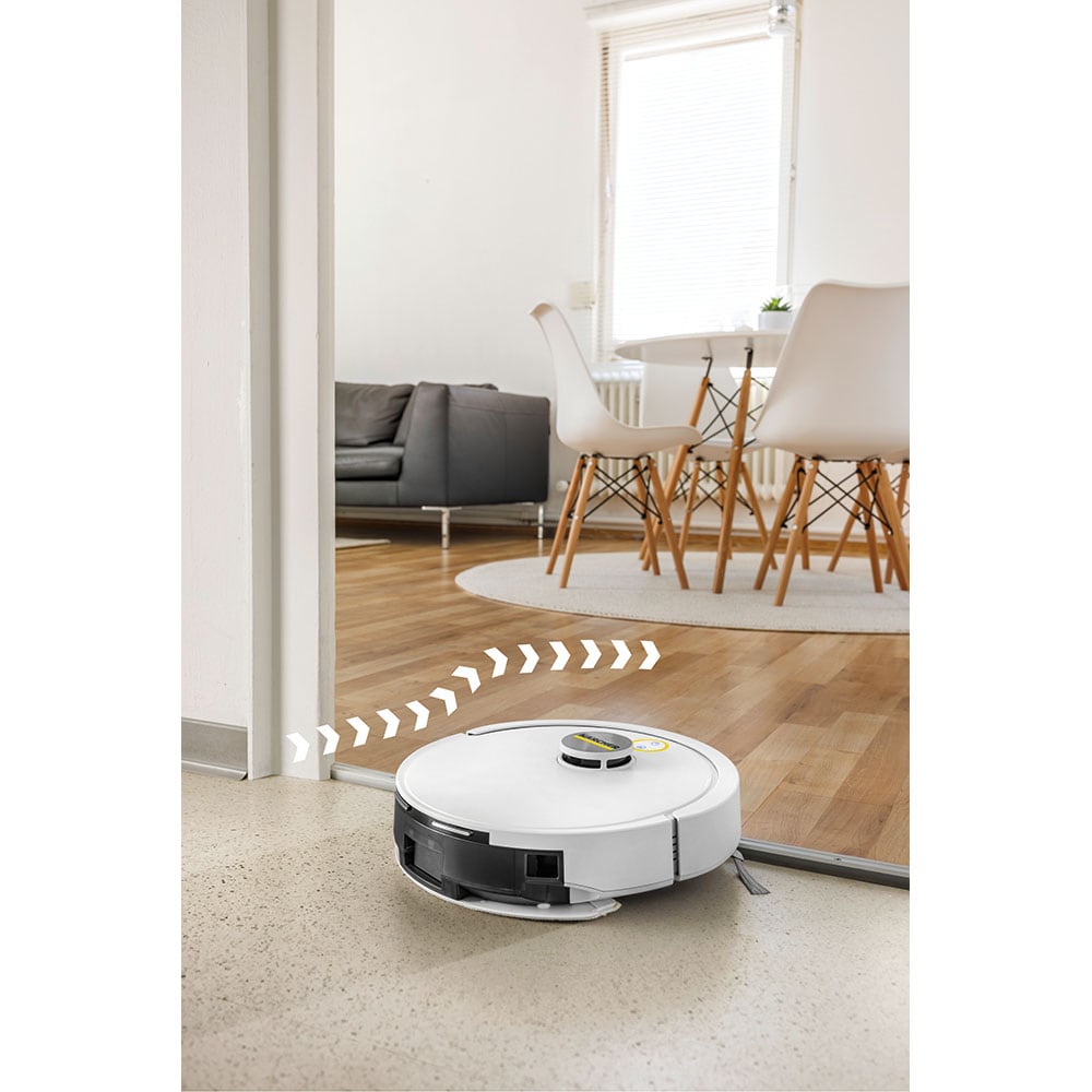 Aspirator robot KARCHER RVC 3 Classic 1.269-110.0, 0.24l, 14.4V, autonomie max 130 min, Wi-Fi, Navigare Lidar, alb