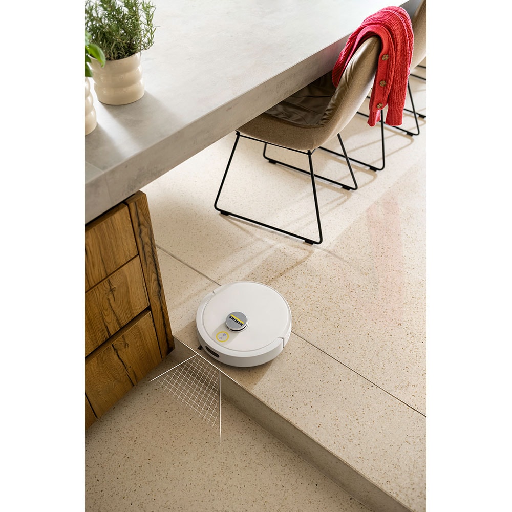Aspirator robot KARCHER RVC 3 Classic 1.269-110.0, 0.24l, 14.4V, autonomie max 130 min, Wi-Fi, Navigare Lidar, alb