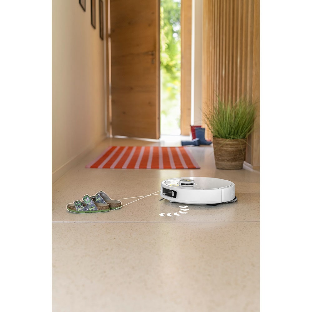 Aspirator robot KARCHER RVM 4 Comfort 1.269-130.0, 0.3l, 14.4V, autonomie max 160 min, Wi-Fi, Navigare Lidar, alb-negru