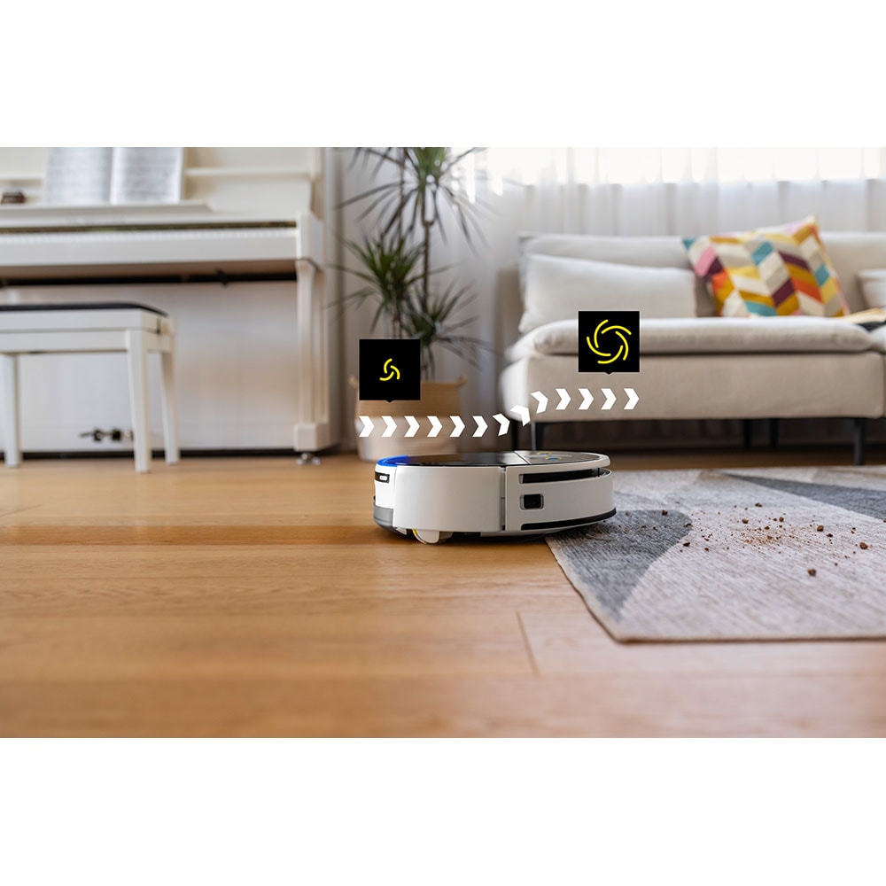 Aspirator robot KARCHER RVF 7 1.269-680.0, 0.25l, 14.4V, autonomie max 150 min, Wi-Fi, Navigare Lidar, negru-alb