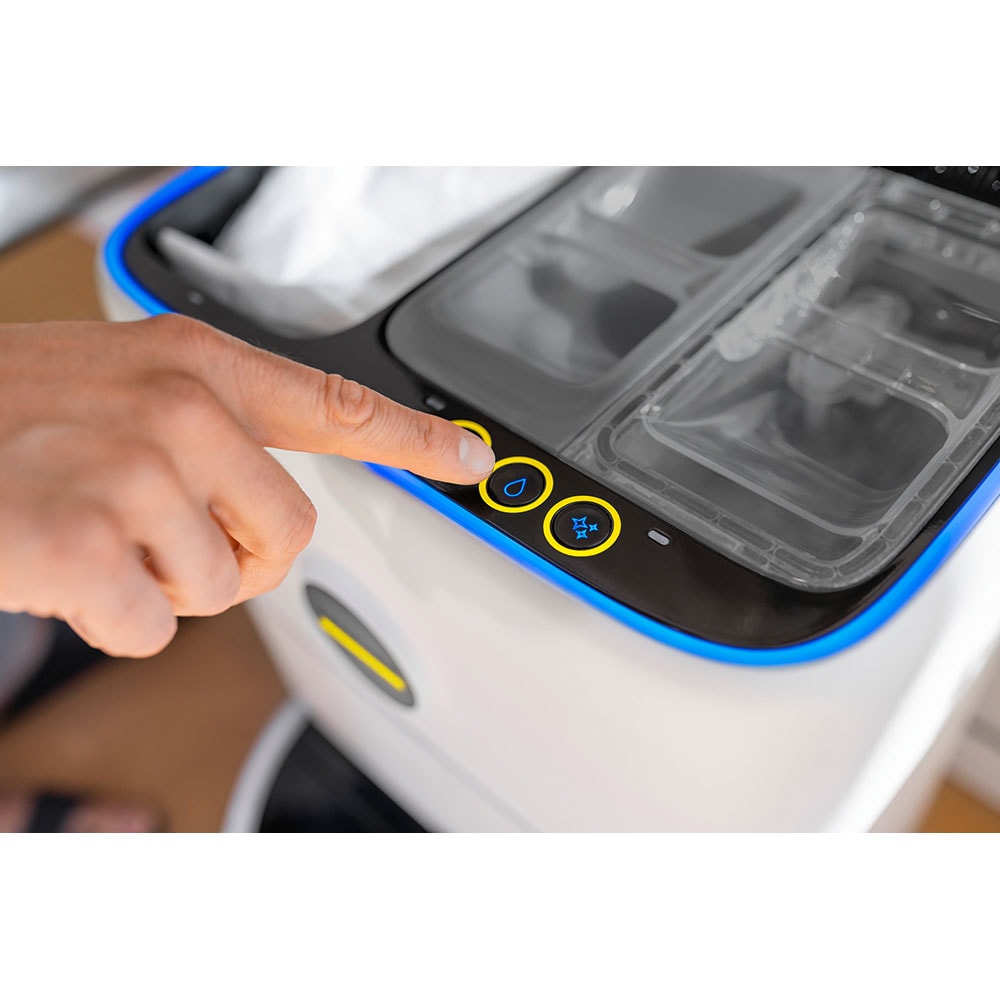 Aspirator robot KARCHER RVF 7 Comfort 1.269-690.0, 0.25l, 14.4V, autonomie max 150 min, Wi-Fi, Navigare Lidar, negru-alb