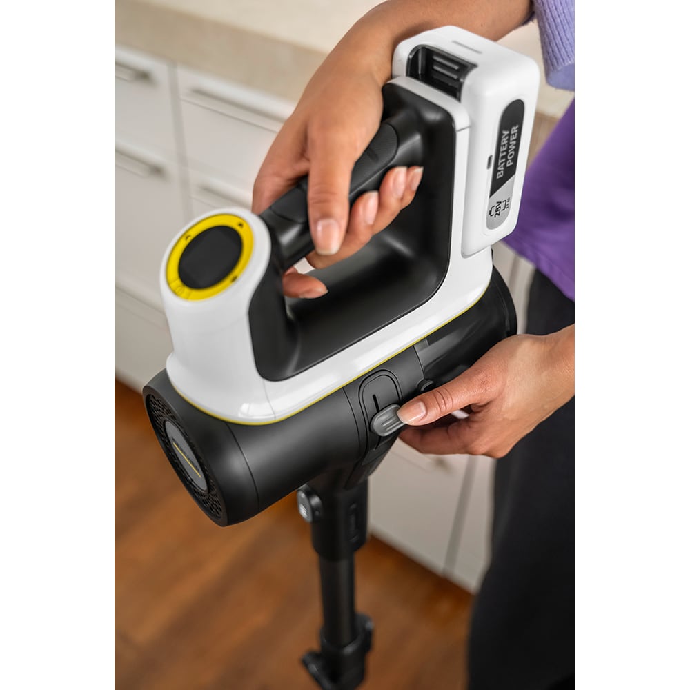 Aspirator vertical KARCHER Infinity Signature Line VCS 7-28 1.349-270.0, 0.8l, 28V, autonomie max 70 min, alb-negru