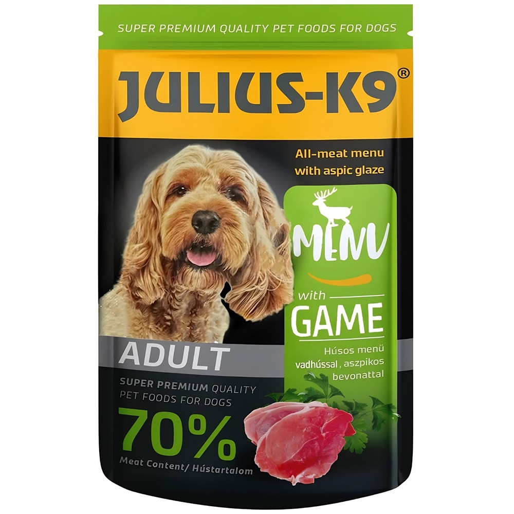 Hrana umeda pentru caini JULIUS K-9, Adult, Vanat, 125 g