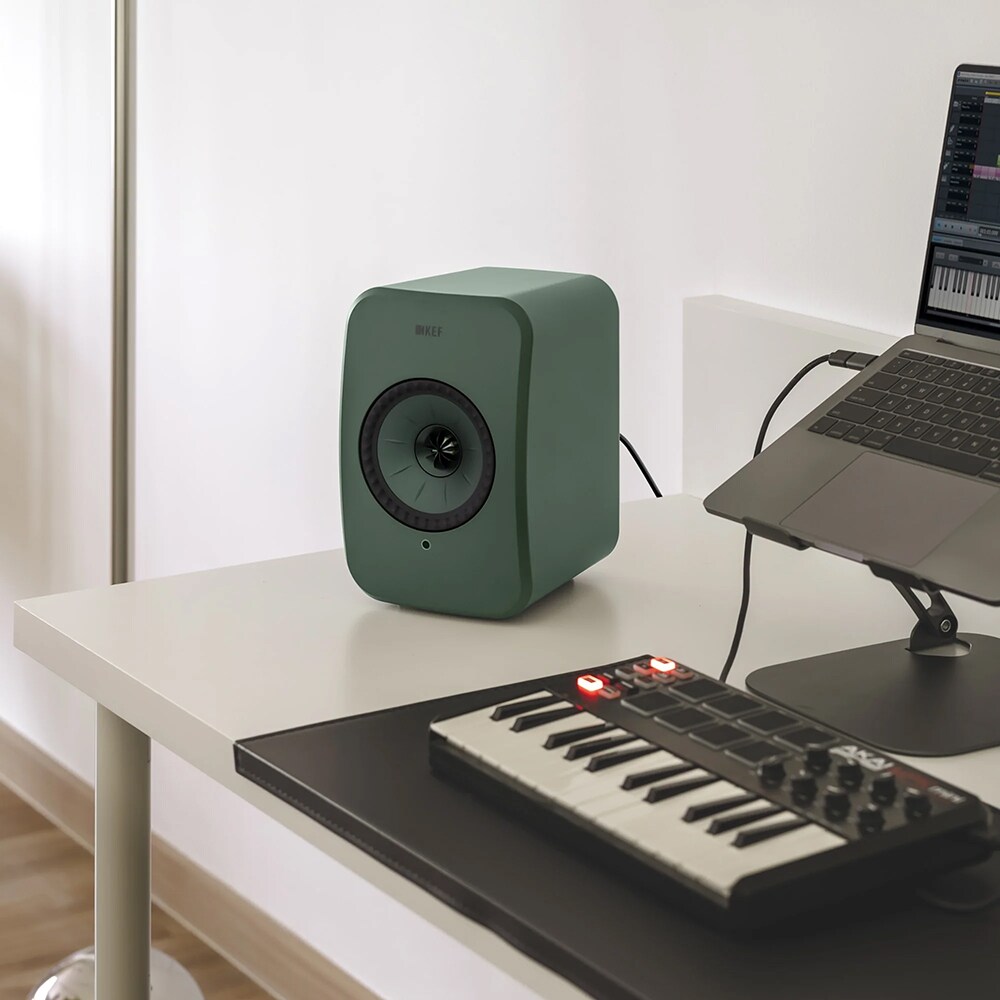 Sistem boxe active KEF LSX II LT, Wi-Fi, Bluetooth, HDMI, Sage Green
