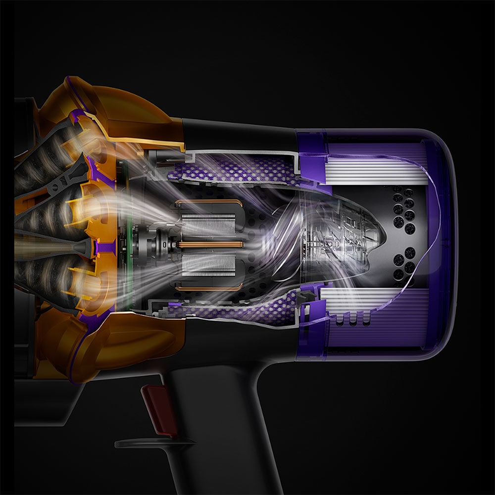 Aspirator vertical DYSON V12 Slim Detect Absolute 2026 49487601, 0.35l, autonomie max 60 min, 25.2V, Motor Hyperdymium, galben-mov
