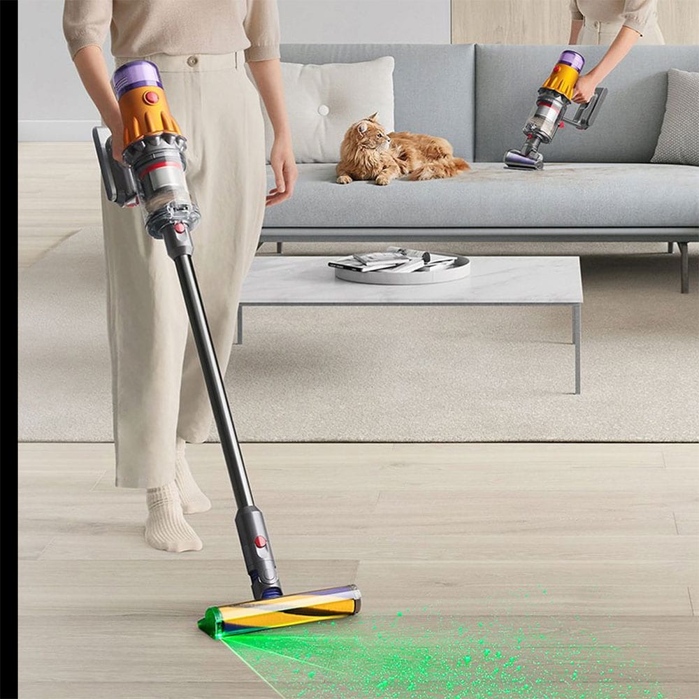 Aspirator vertical DYSON V12 Slim Detect Absolute 2026 49487601, 0.35l, autonomie max 60 min, 25.2V, Motor Hyperdymium, galben-mov