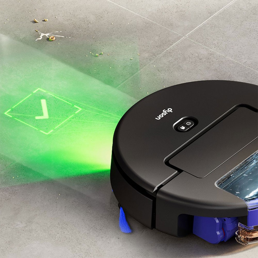 Aspirator robot DYSON Spot+Scrub AI 58618301, 2.1l, autonomie max 200 min, functie mop, LiDAR, negru