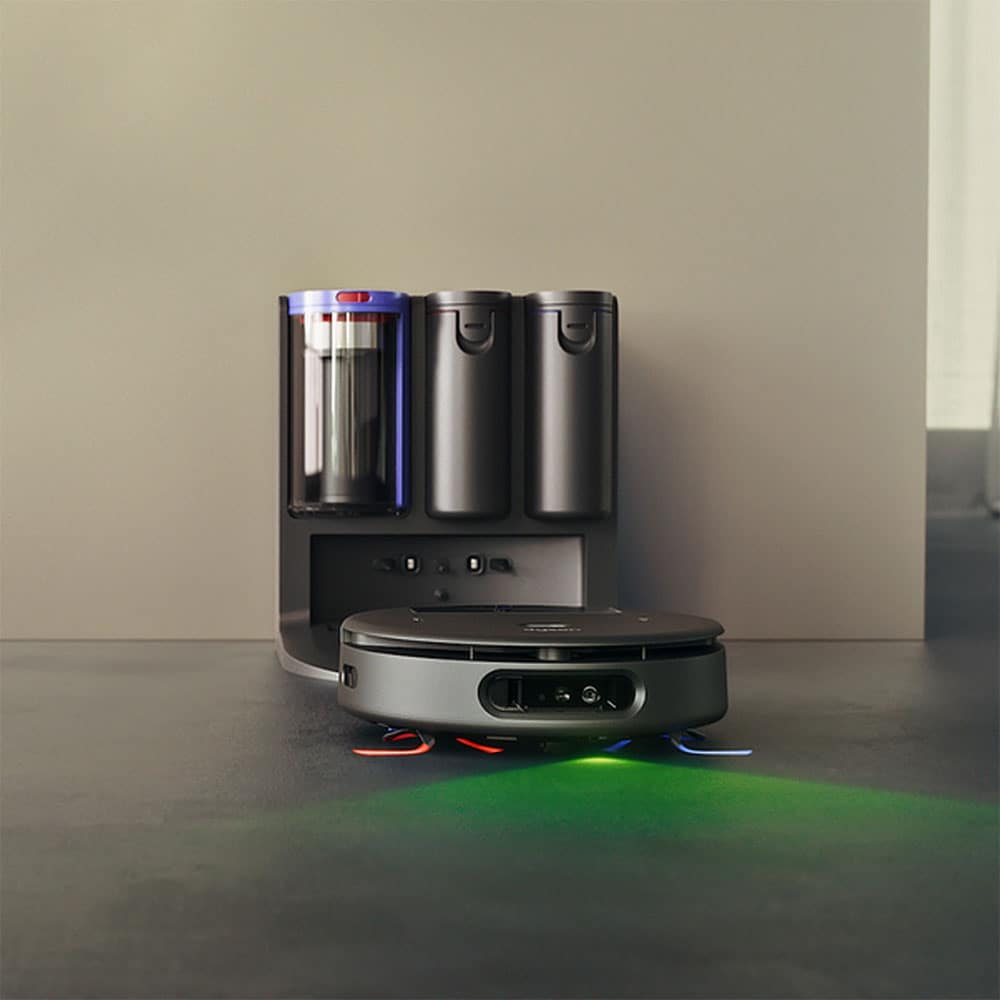 Aspirator robot DYSON Spot+Scrub AI 58618301, 2.1l, autonomie max 200 min, functie mop, LiDAR, negru