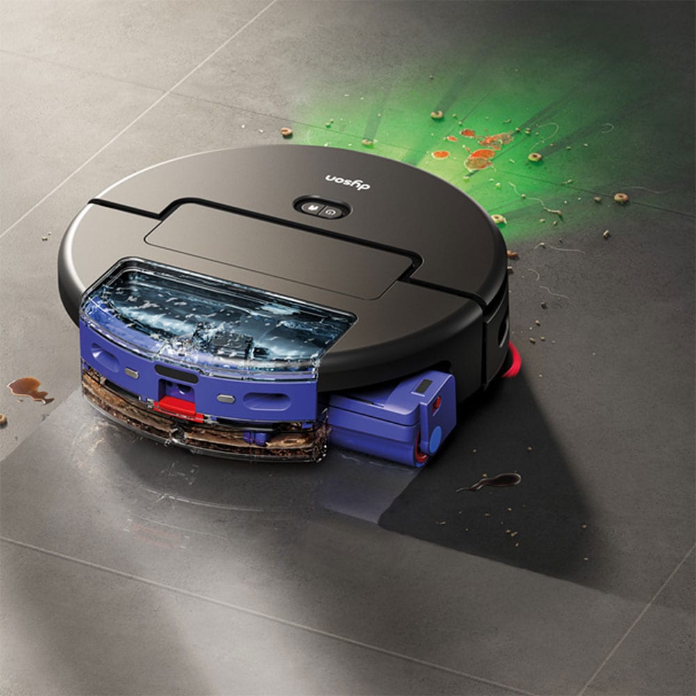 Aspirator robot DYSON Spot+Scrub AI 58618301, 2.1l, autonomie max 200 min, functie mop, LiDAR, negru