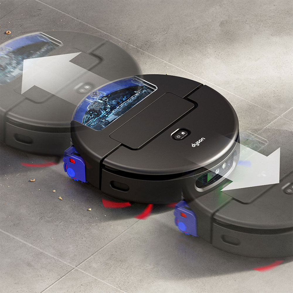 Aspirator robot DYSON Spot+Scrub AI 58618301, 2.1l, autonomie max 200 min, functie mop, LiDAR, negru
