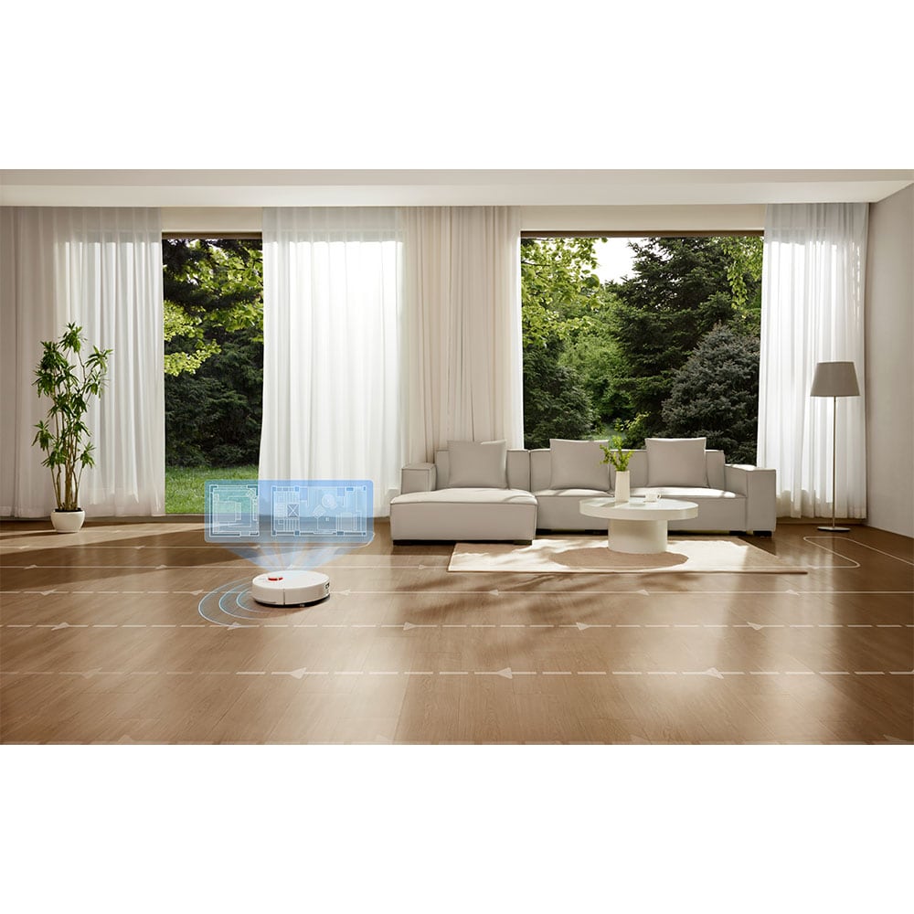 Aspirator robot XIAOMI H40 BHR07XBEU,0.35l, autonomie max 180 min, Navigatie cu laser LDS, functie mop, alb