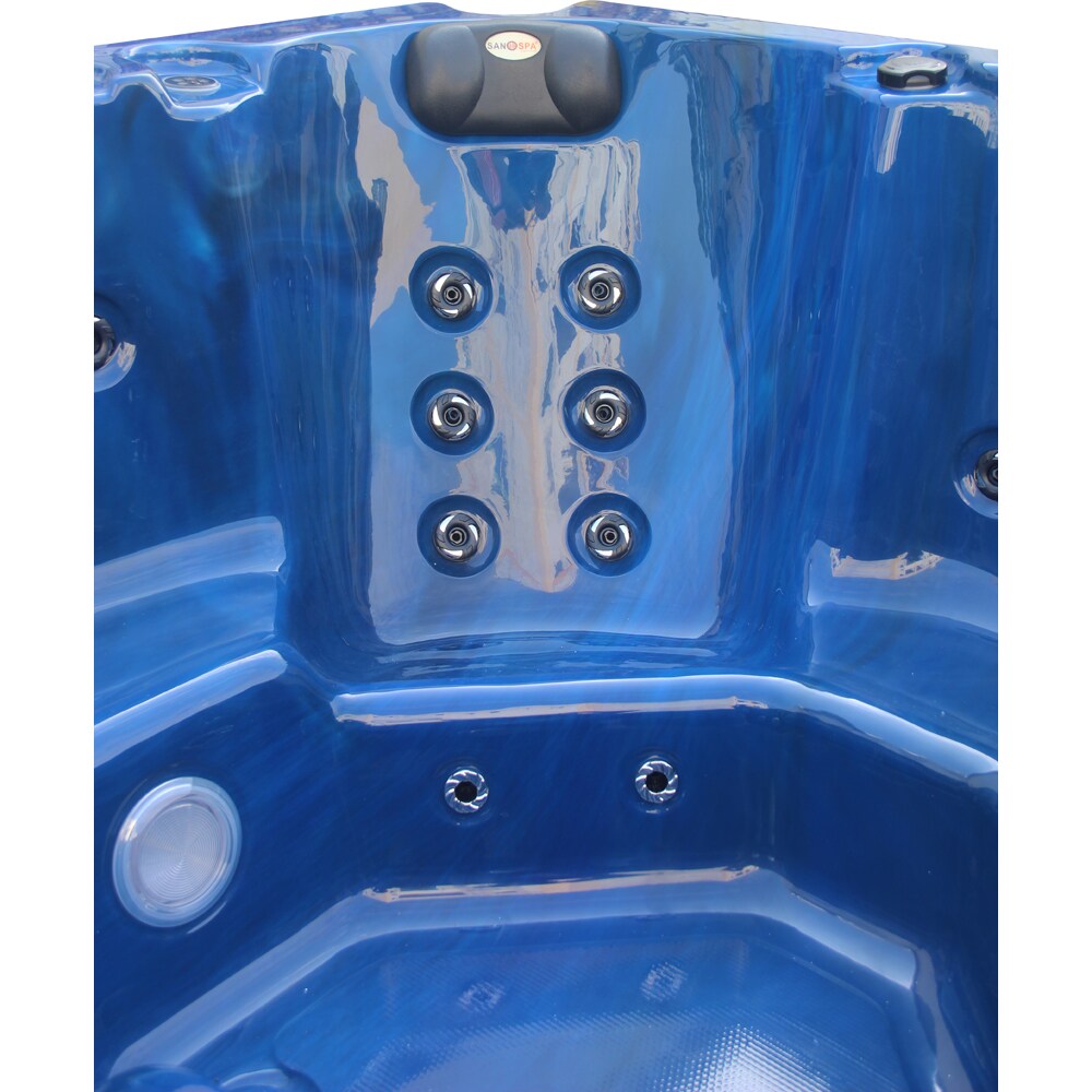 Jacuzzi exterior SANOTECHNIK Palma, 190 x 190 x 86 cm, 5 persoane, albastru
