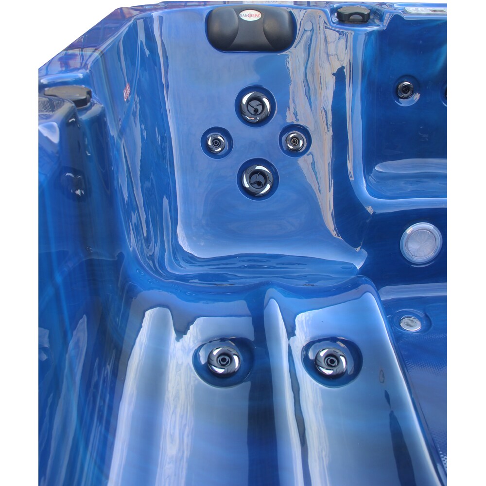 Jacuzzi exterior SANOTECHNIK Palma, 190 x 190 x 86 cm, 5 persoane, albastru