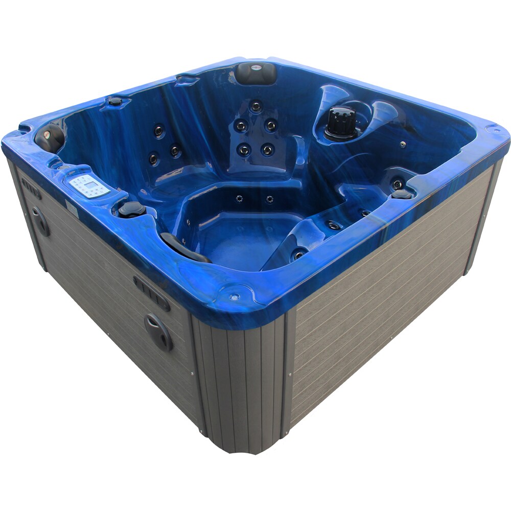 Jacuzzi exterior SANOTECHNIK Palma, 190 x 190 x 86 cm, 5 persoane, albastru