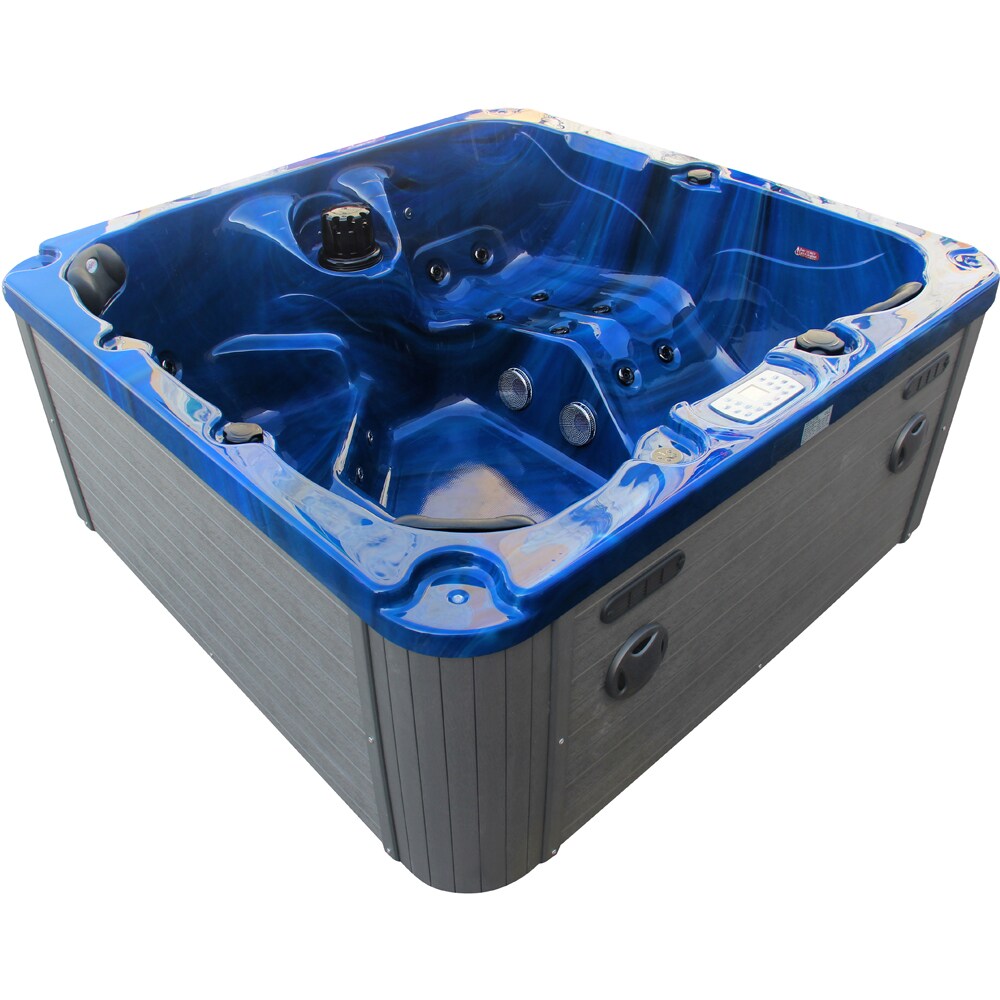 Jacuzzi exterior SANOTECHNIK Palma, 190 x 190 x 86 cm, 5 persoane, albastru