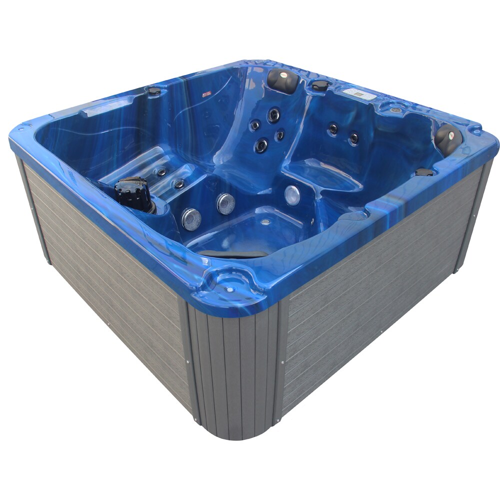 Jacuzzi exterior SANOTECHNIK Palma, 190 x 190 x 86 cm, 5 persoane, albastru