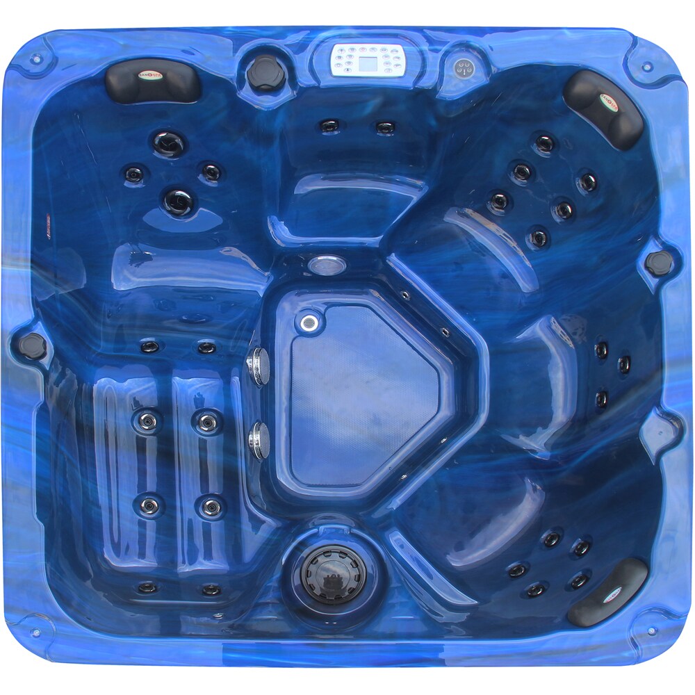 Jacuzzi exterior SANOTECHNIK Palma, 190 x 190 x 86 cm, 5 persoane, albastru