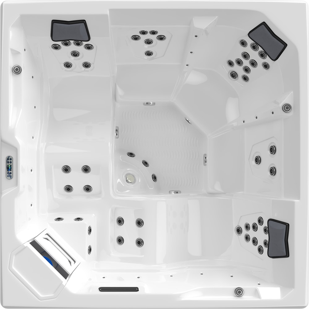 Jacuzzi exterior SANOTECHNIK Rovinj, 210 x 210 x 90 cm, 5 persoane, alb