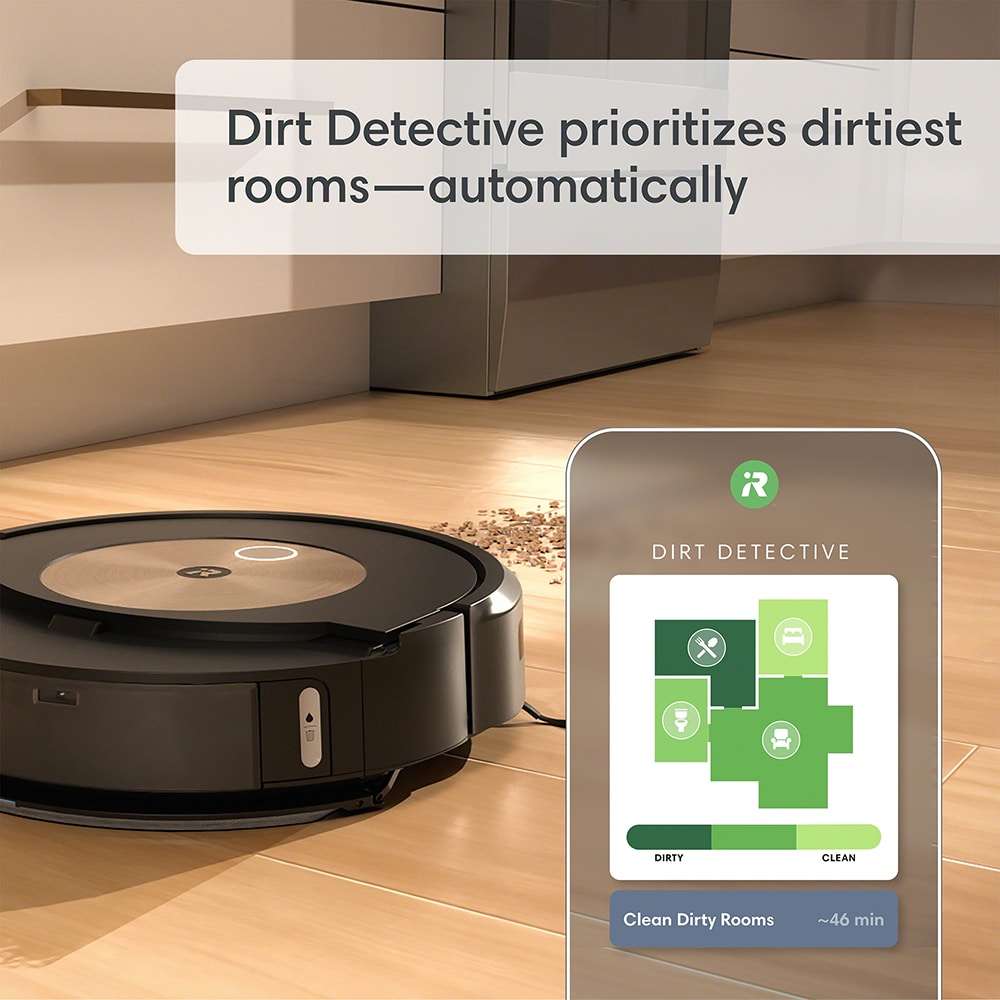 Aspirator robot IROBOT Roomba j9+, 0.4l, autonomie max 180 min, gri antracit-negru