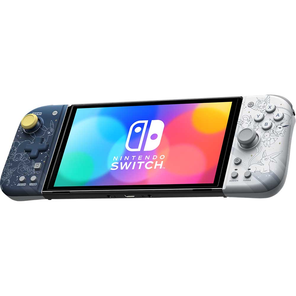 Controller HORI Split Pad Compact (Eevee) Nintendo Switch/OLED NSW-454U,  albastru-alb
