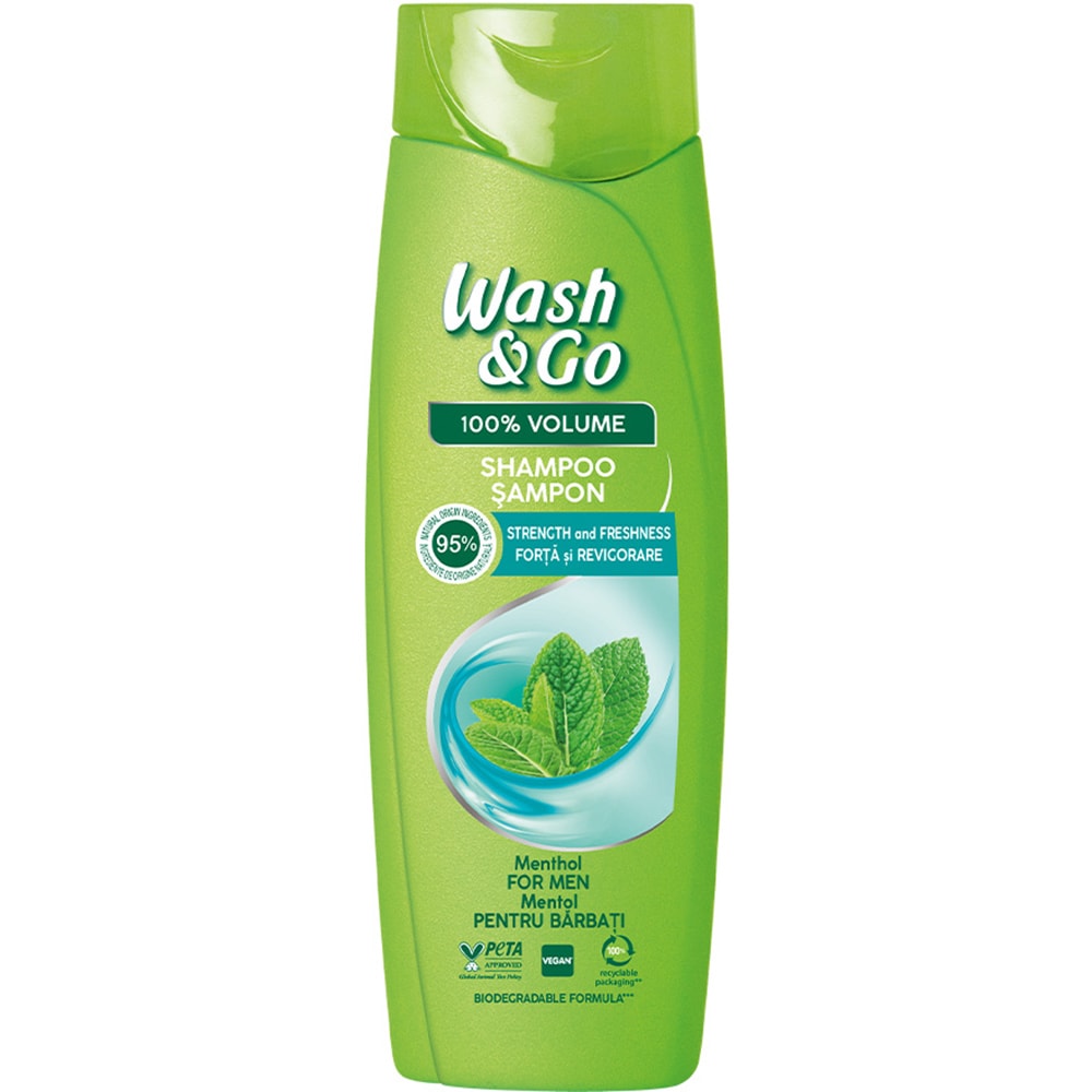 Sampon WASH&GO Menthol, 360ml