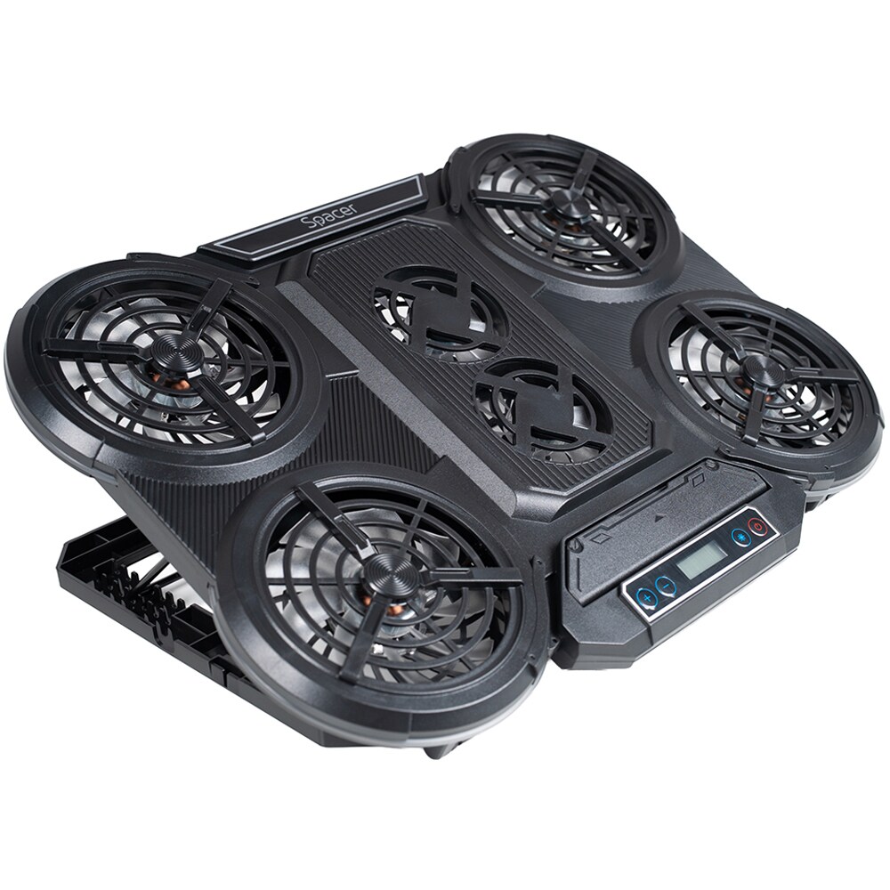 Cooler pad Gaming SPACER SPNS-Gaming-6F, RGB, USB, negru