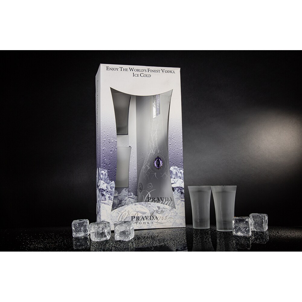 Set Vodka Pravda Iced + 2 pahare