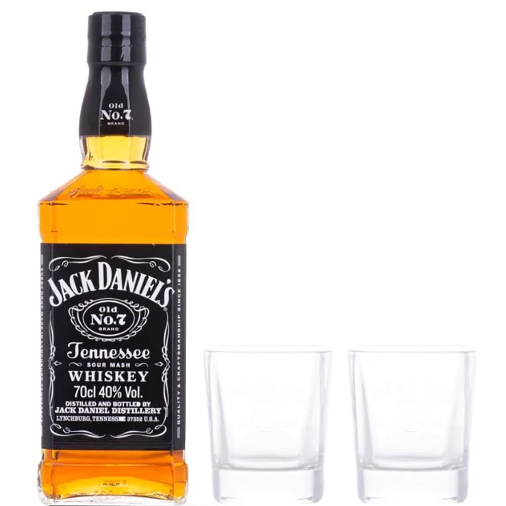 Whisky Jack Daniel's, 0.7L + 2 pahare