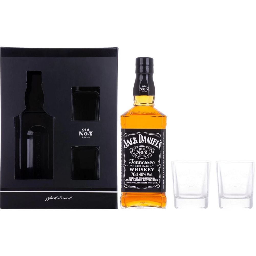 Whisky Jack Daniel's, 0.7L + 2 pahare
