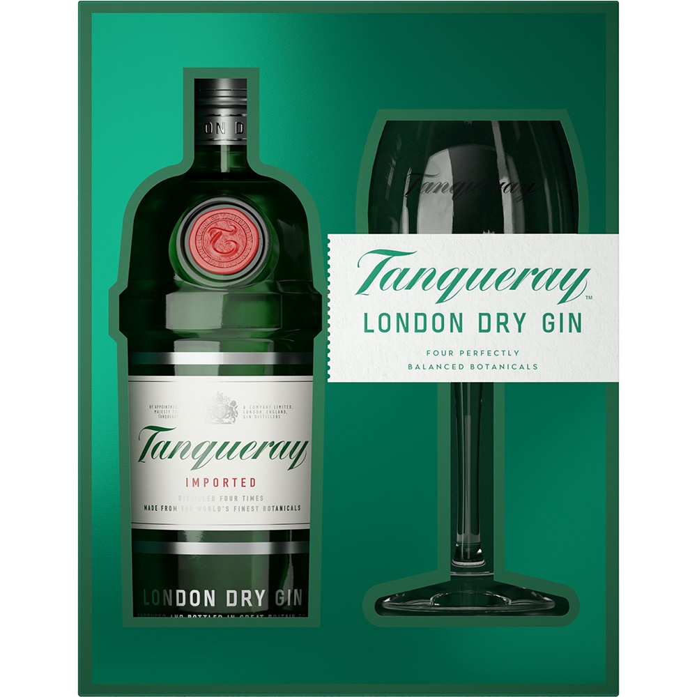 Set Gin Tanqueray London Dry, 0.7L + 1 pahar