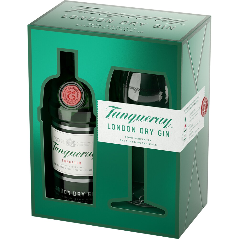 Set Gin Tanqueray London Dry, 0.7L + 1 pahar