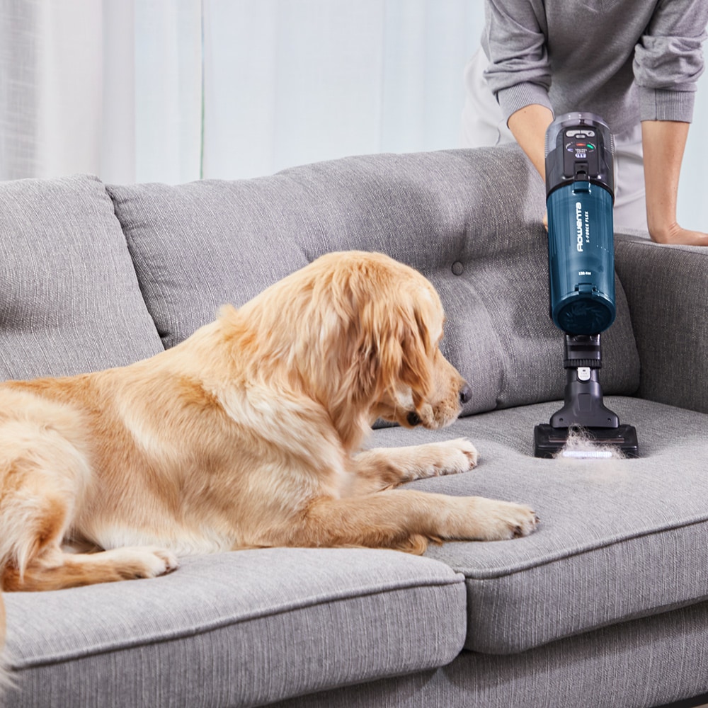 Aspirator vertical ROWENTA X-Force 13.6 RH9AD1WO, 0.65l, autonomie max 60 min, albastru-negru