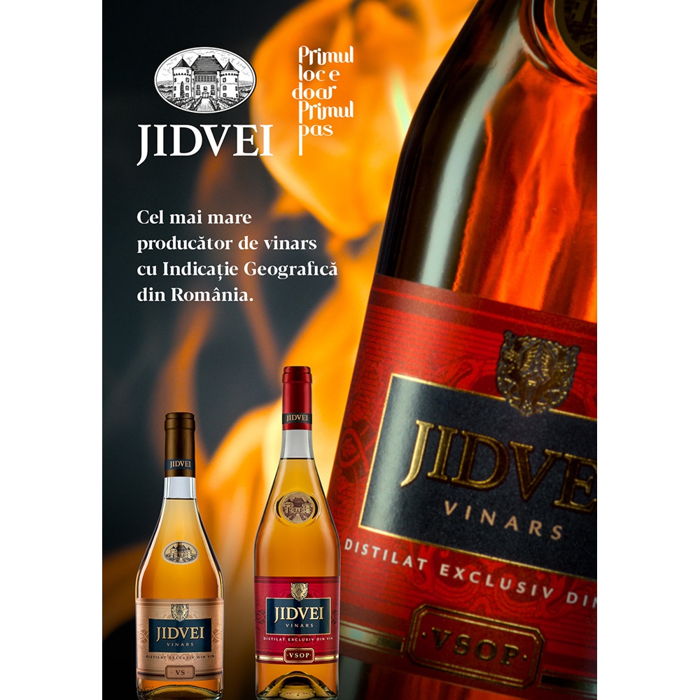 Set Vinars VSOP Jidvei, 0.7L + 2 pahare