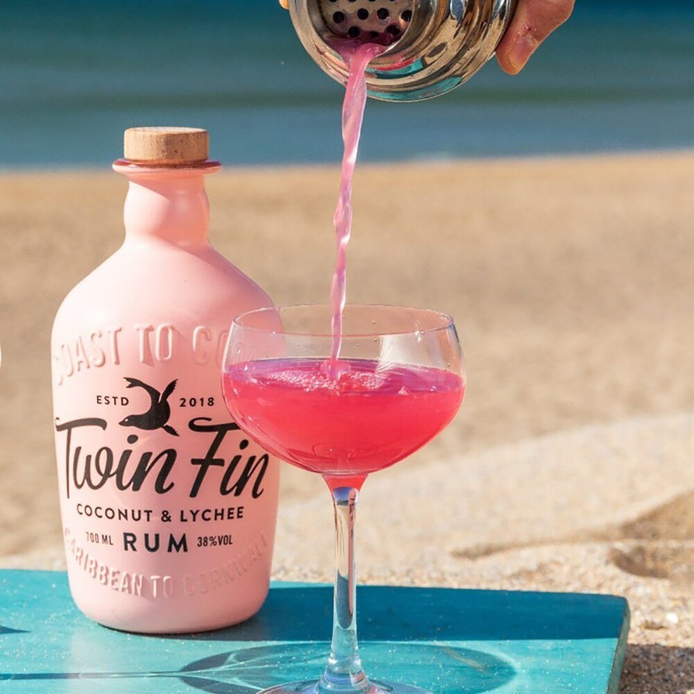 Rom Twin Fin Coconut & Lychee Rum, 0.7L