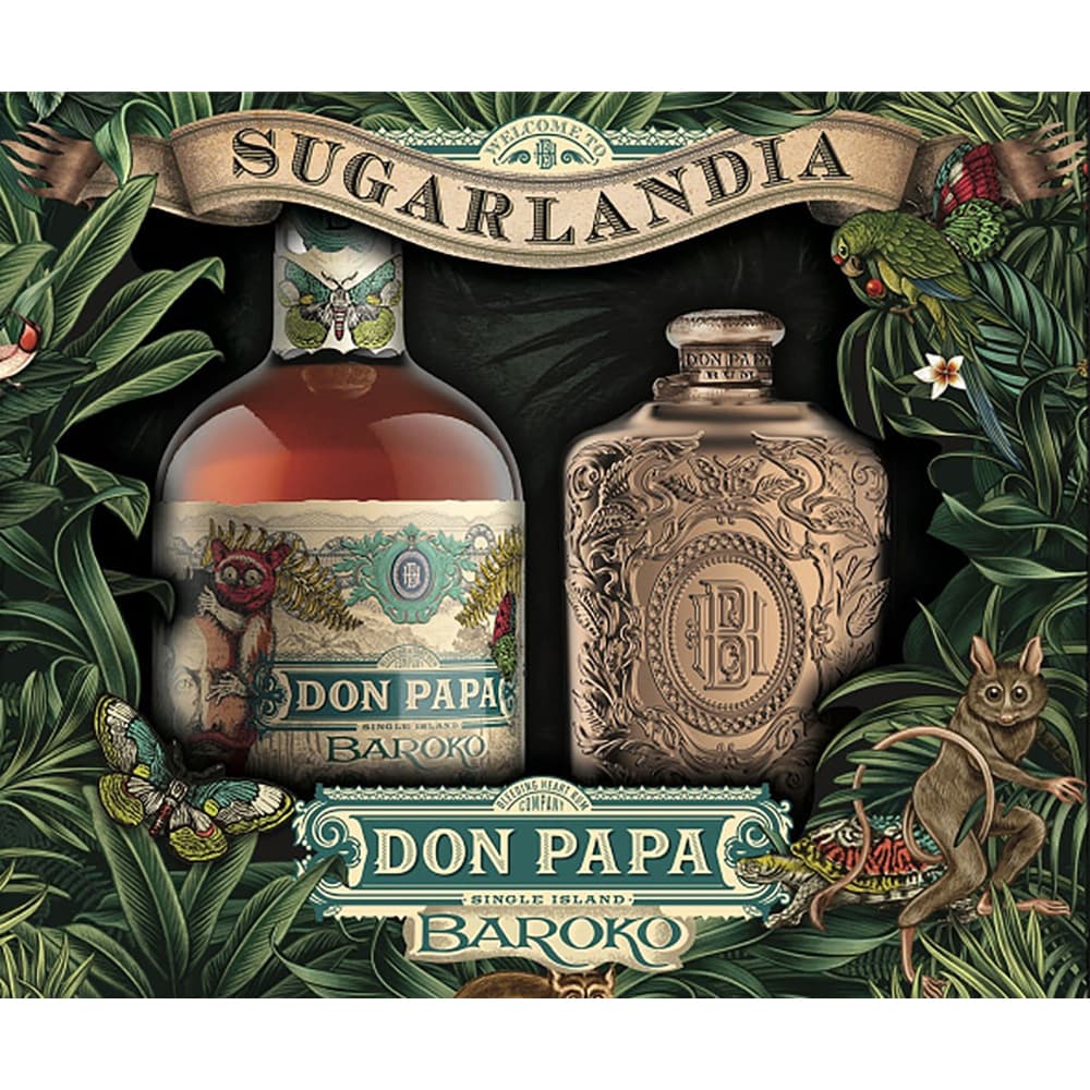 Set Rom Don Papa Baroko, 0.7L + flask