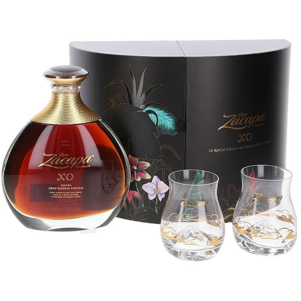 Set Rom Zacapa Centenario Xo Old Ed, 0.7L + 2 pahare