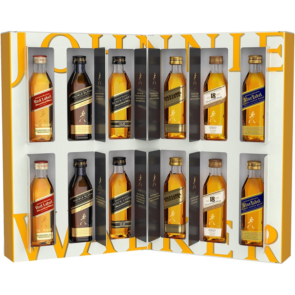 Whisky Johnnie Walker Discovery Mix Mini bax 0.05L x 12 sticle