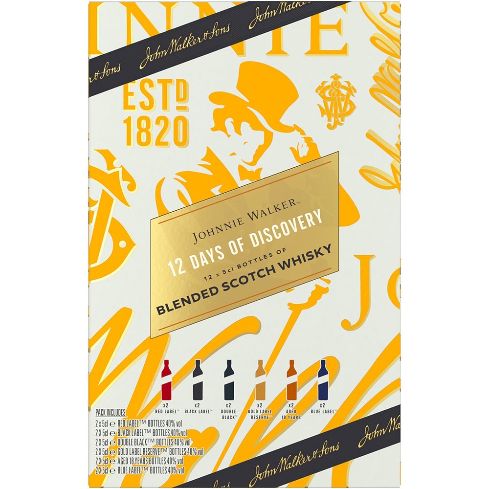 Whisky Johnnie Walker Discovery Mix Mini bax 0.05L x 12 sticle