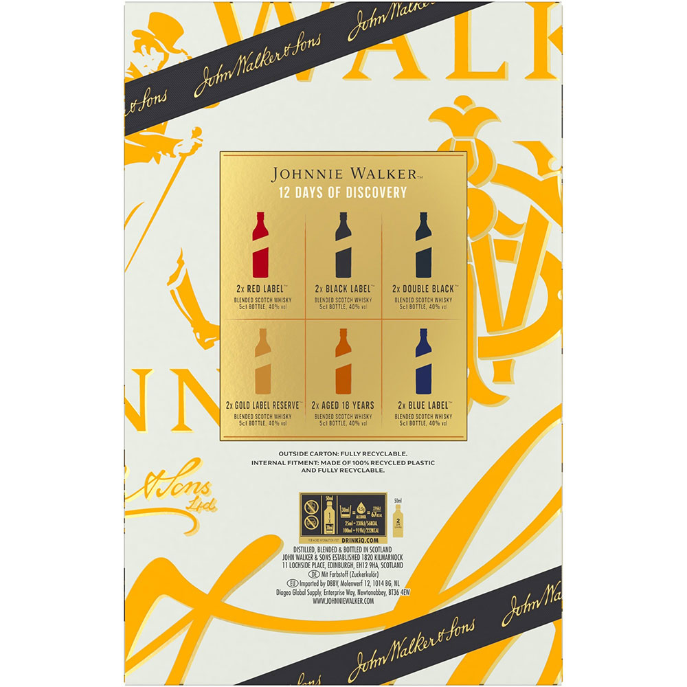 Whisky Johnnie Walker Discovery Mix Mini bax 0.05L x 12 sticle